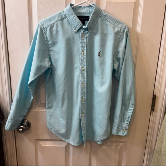 Ralph lauren Polo iconic Oxford Button Down shirt in  Agean Blue EUC - Picture 4 of 14